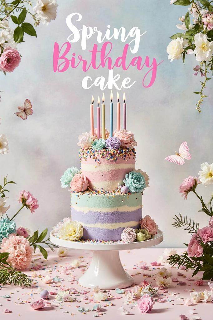 Spring Birthday Cake